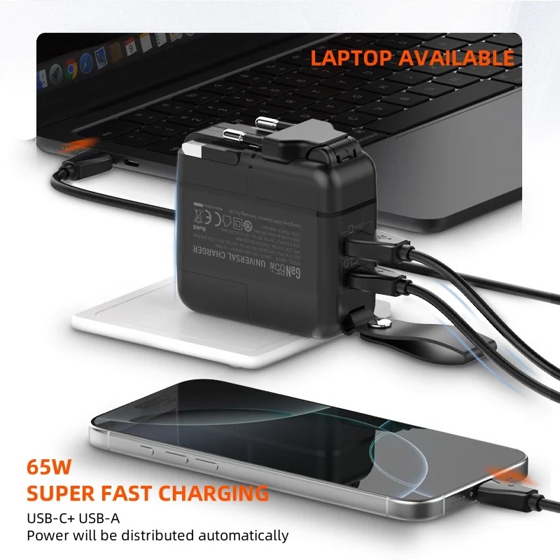 Cargador Universal 65W LDNIO (TPC & USB) Cable TPC-TPC