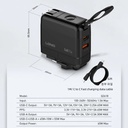 Cargador Universal 65W LDNIO (TPC & USB) Cable TPC-TPC