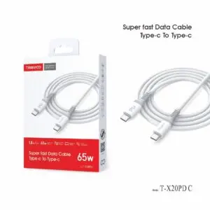 [T-X20PD C] Cable TPC-TPC 65W 1.5M TRANYOO T-X20PD C Silicona Suave