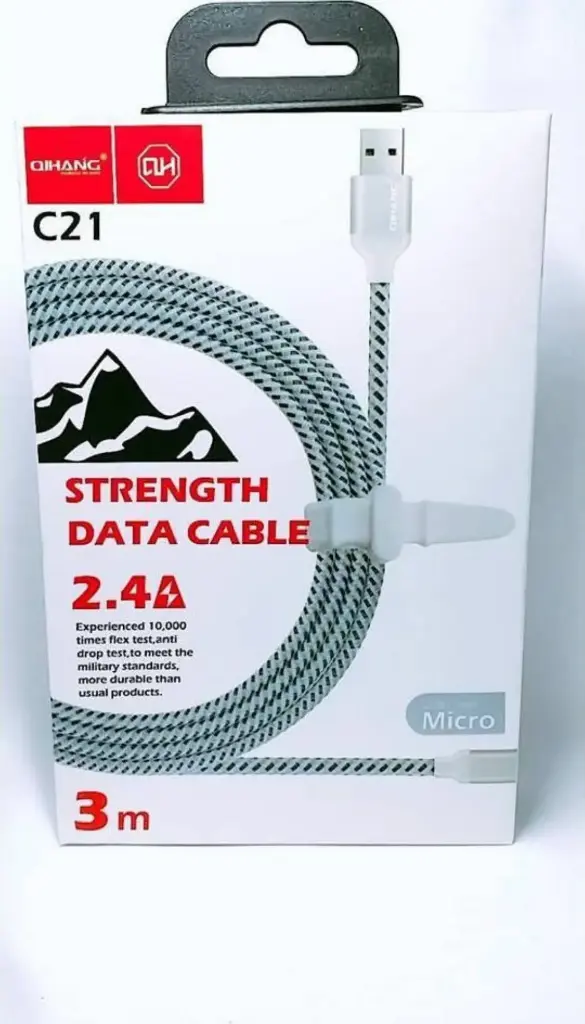 [Cable USB-IP 3M QIHANG 2.4A Strength] Cable USB-IP 3M QIHANG 2.4A Strength
