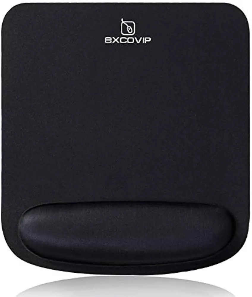 Mouse Pad Con Apoyo Gris-Negro