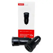 Cargador Auto Solo 2 puerto 12W TRANYOO 2P-USB T-C20
