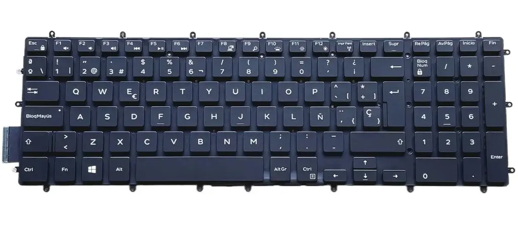 [TEC D 5575 ES] Teclado Dell Inspiron 5575 Español Negro Sin Retroiluminación