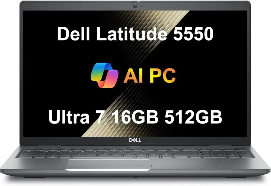 Laptop Dell Latitude 5550 2025  | Intel 12-Core Ultra 7 155U (Beat i7-1355U) |  16GB DDR5 RAM | Almacenamiento 512GB SSD | Pantalla 15.6" FHD Anti-Glare | Win 11 Pro, 2025 AI PC |(Extraida de entorno corporativo)