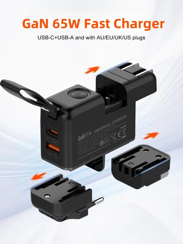 Cargador Universal 2P-(USB,TPC) Cable TPC-TPC LDNIO 65W