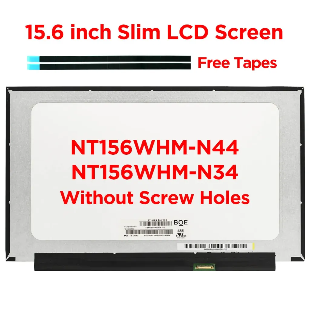 [NT156WHM-N44] Pantalla LCD NT156WHM-N44 |  para laptop 15.6" | WXGA HD (1366x768) | 30 pines | Sin Brackets | conector inferior derecha | Mate