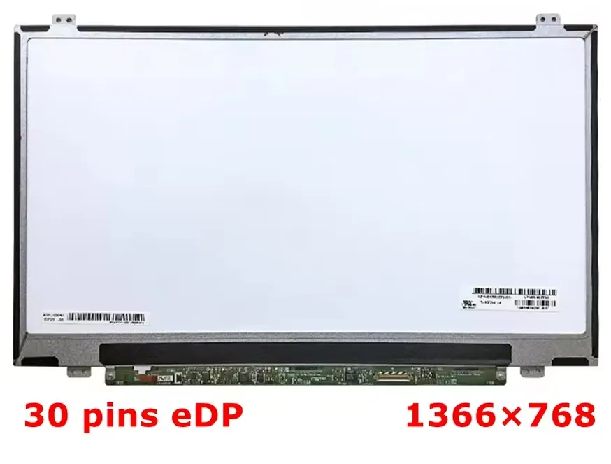 Pantalla LCD NT140WHM-N31 |  para laptop 14" | HD (1366x768) | 30 pines eDP  | Con Brackets
