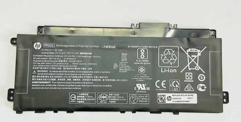 [HP-PP03XL] Bateria Genuine LENOVO L18L3PD1