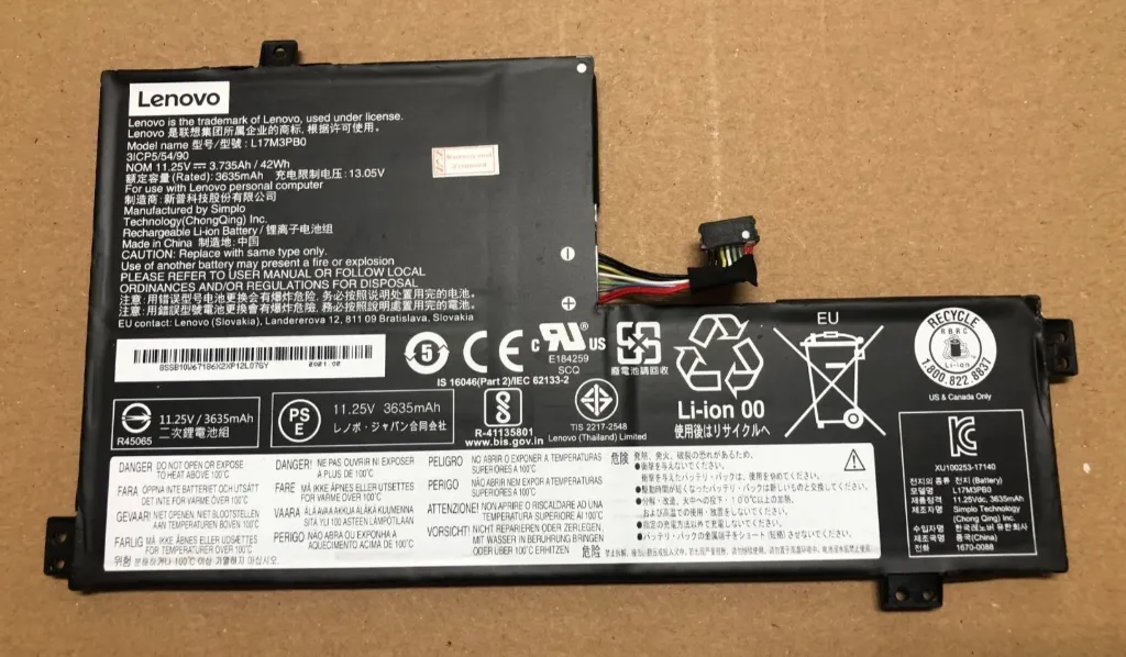 [LE-L18D3PG1] Bateria Genuine Lenovo L18D3PG1