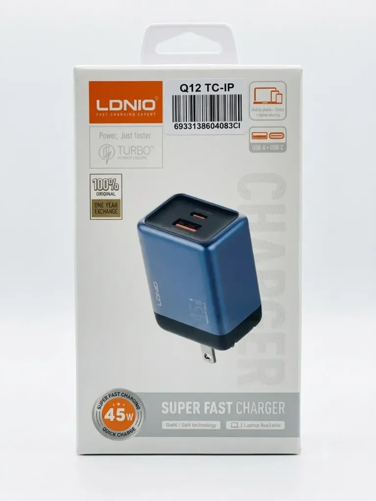 Cargador 2P-(TPC,TPC) Cable 45W Q12 LDNIO