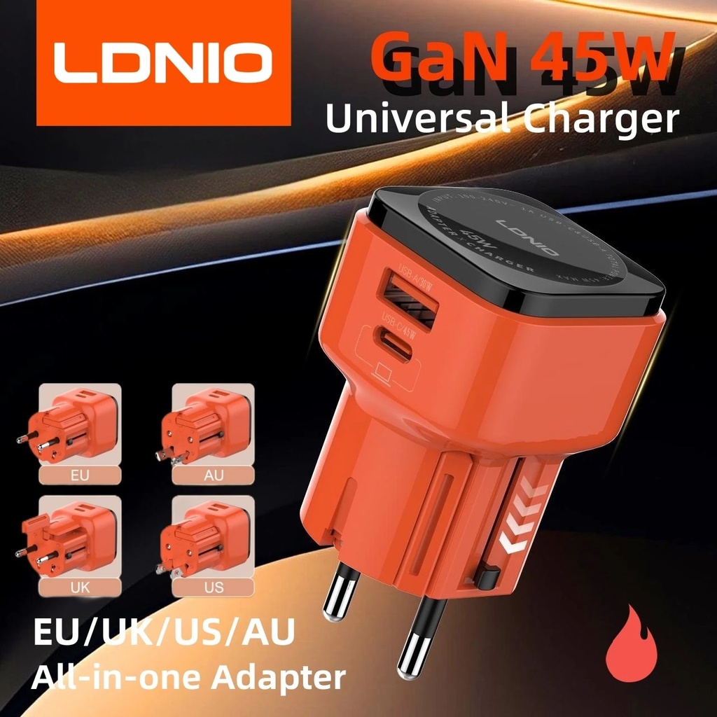 [Q2420 TC-TC] Cargador 2P-(USB,TPC) Cable TPC-TPC LDNIO Q2420 PD 45W