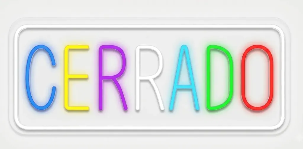 Letrero Neón LED "CERRADO"