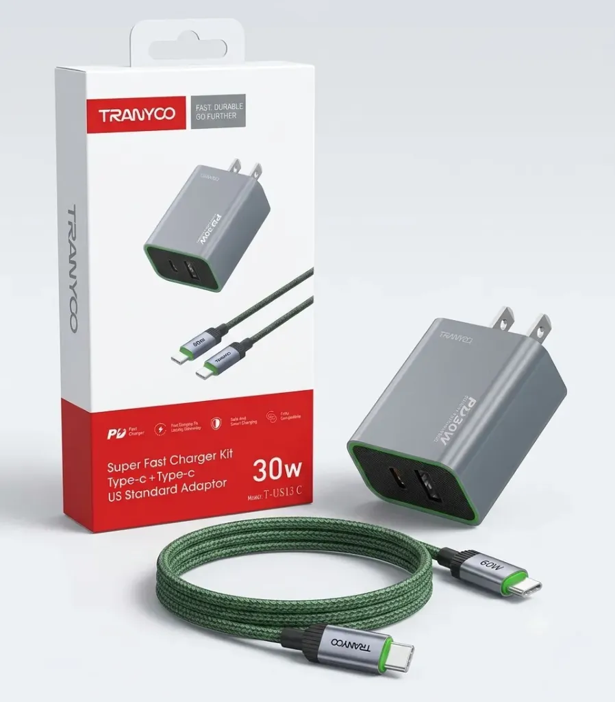Cargador 2P-(TPC-USB) Cable USB-TPC TRANYOO T-C02 IP 60W
