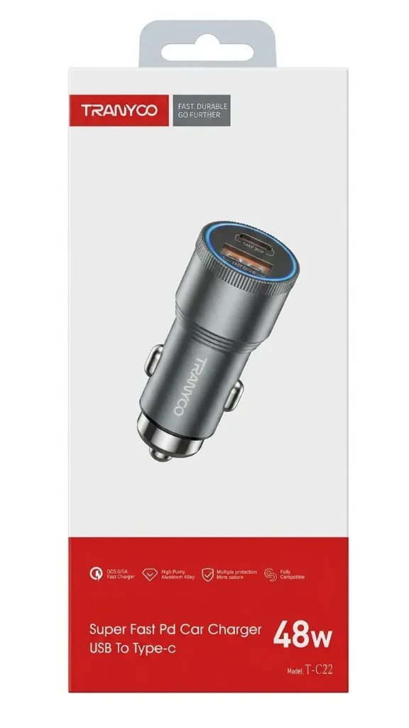 Cargador para Auto TRANYCO 48W (T-C22)