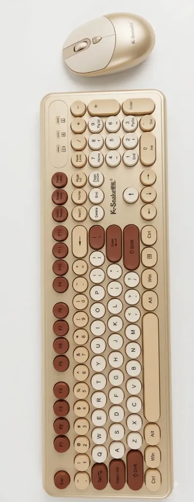 [wk200] Teclado y Mouse Inalámbrico wk-200 (Estilo Retro)
