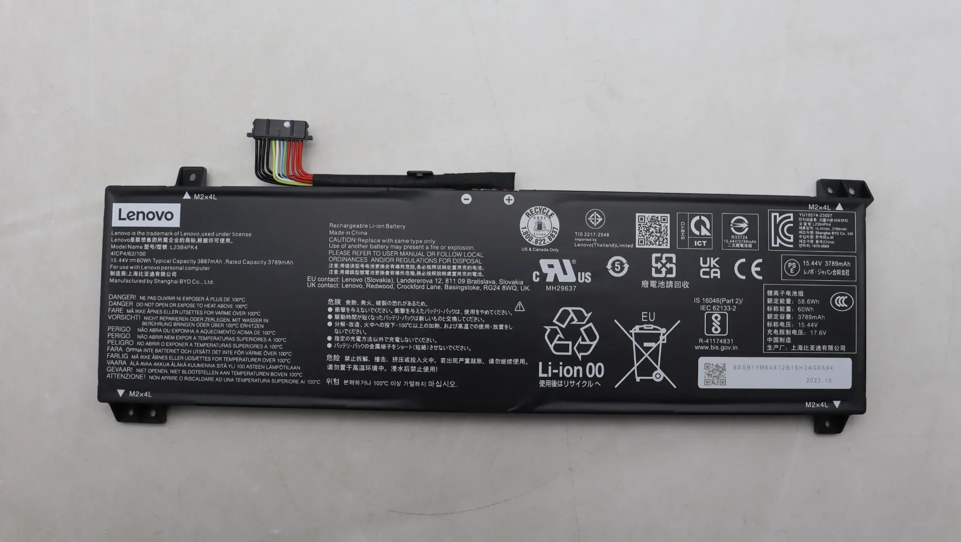Bateria Genuine Lenovo L23B4PK4