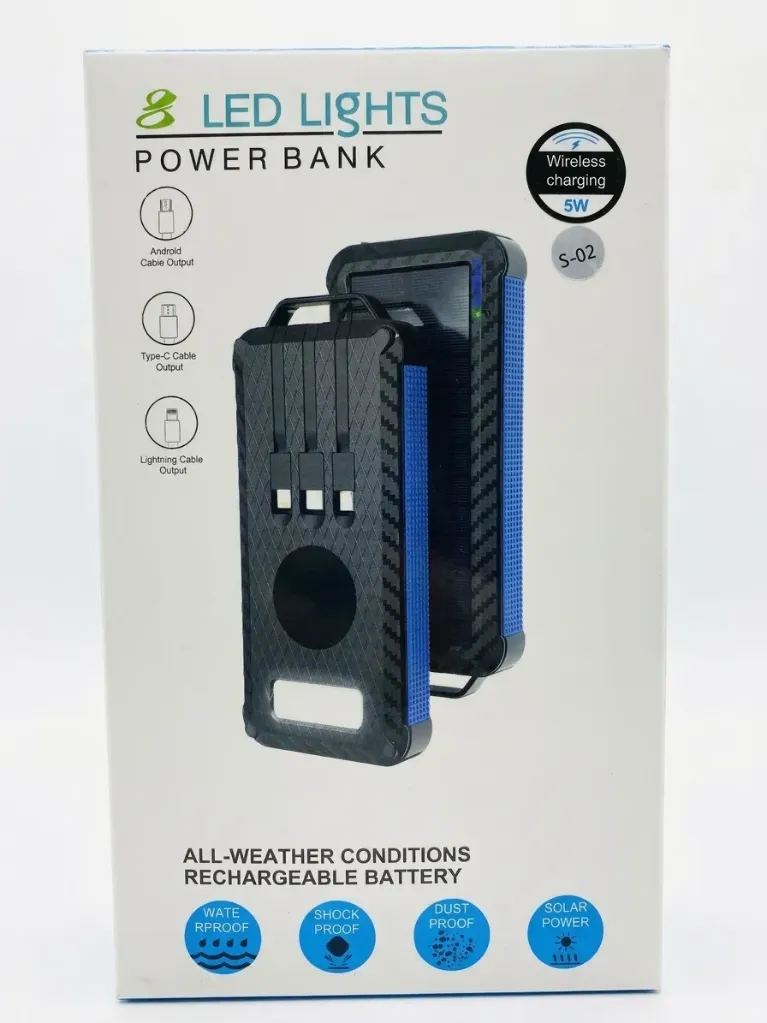 Batería PowerBank LED LIGHTS 10000mAh (Modelo S-02)