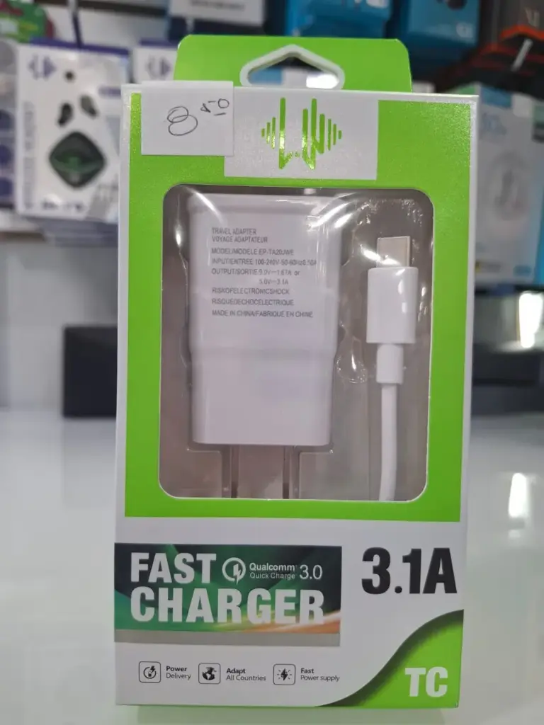 [3.1A] Cargador 1E (USB) Cable USB-TPC 3.1A