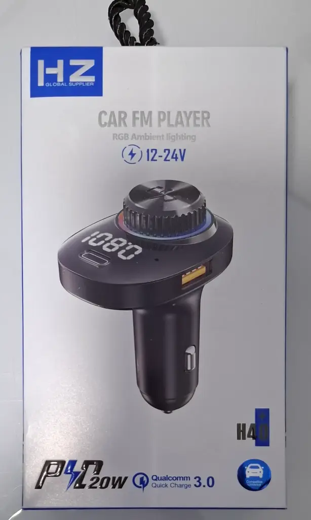 [Cargador Auto Solo MP3 H40 PD] Cargador Auto Solo 2P-(USB,TPC) FM MP3 H40 PD