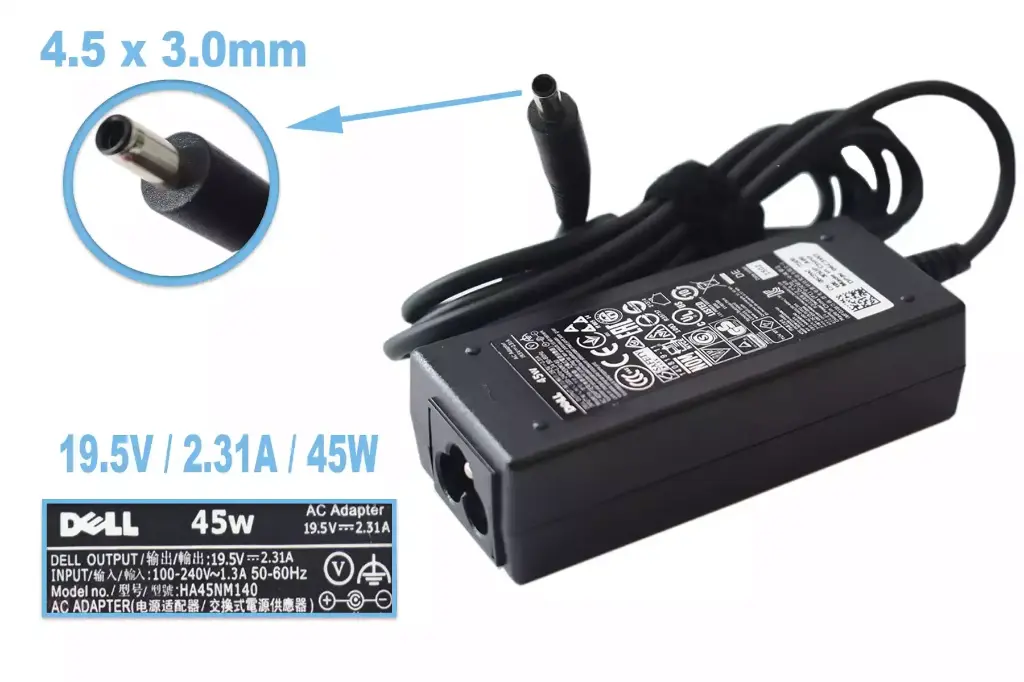 [D 45W 4.5x3.0] Cargador Genuino DELL 45W 4.5*3.0