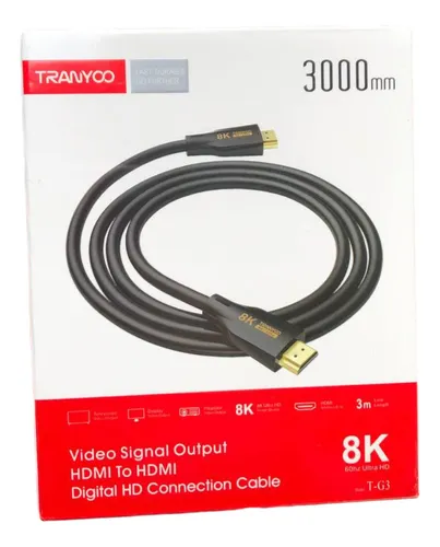 [Cable HDMI-HDMI 8K T-G3 3000MM] Cable HDMI-HDMI 8K T-G3