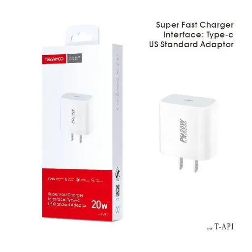 [Cargador Solo TPC PD 20W  TRANYOO T-AP1] Cargador TRANYOO TPC PD 20W T-AP1