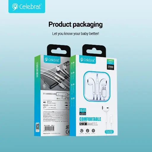 [Audifonos Cable IP Celebrat E600 Iphone] Audifonos Celebrat E600 Iphone