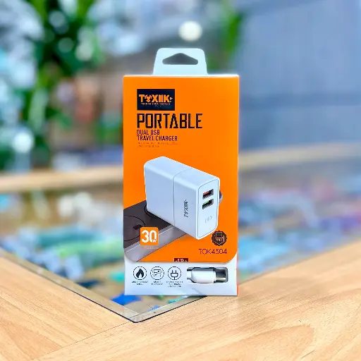 [Cargador Cable USB-IP 30W TOXIIK TOK4504] Cargador & Cable TOXIIK 30W USB-IPHONE