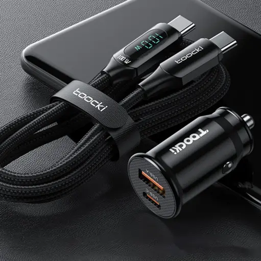 [Cargador Auto Cable TC-TC PD20W LC-19] Cargador para Auto Con Cable PD20W LC-19 TC-TC