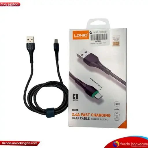 [LS521 TC] Cable USB-TPC LS521 TC LDNIO Trenzado Luz