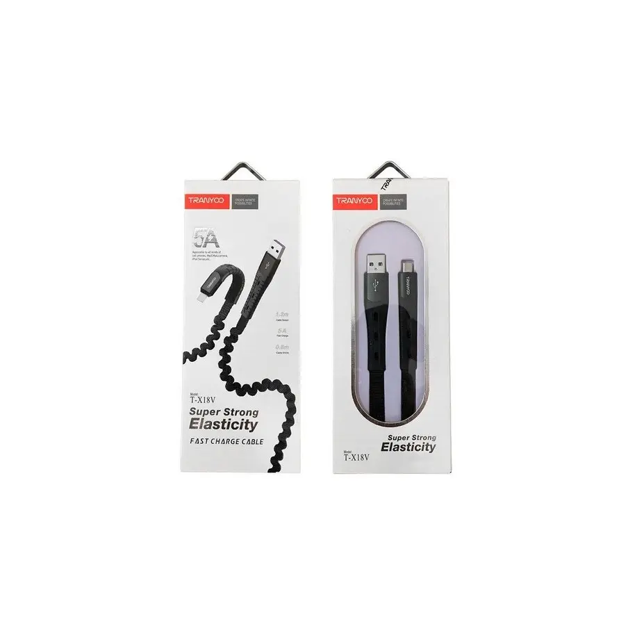 CABLE ELASTICO USB-TIPO C T-X18C