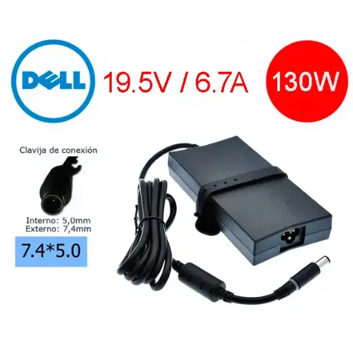 [Cargador Genuine DELL 130W 7.4*5. 0] Cargador Genuine Model : D 130W 7.4*5. 0